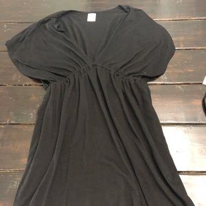 Black bathing suit cover